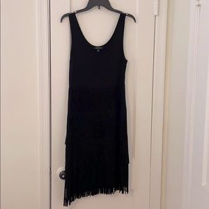 Spense black fringe dress